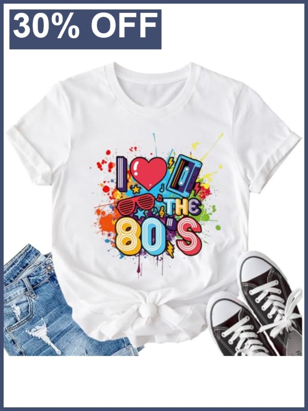 80s Retro Music Tee Women's Casual Pullover Shirt Take Me Back to 80s